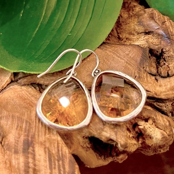 RARE Silpada Vintage Sterling Silver
Citrine Sparking Earrings - Picture 2 of 7